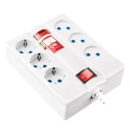6-Outlet Voltage Protector Suitable for Audio, Video, and Computer Equipment